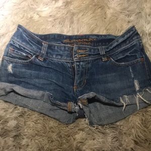 Denim cut-off shorts
